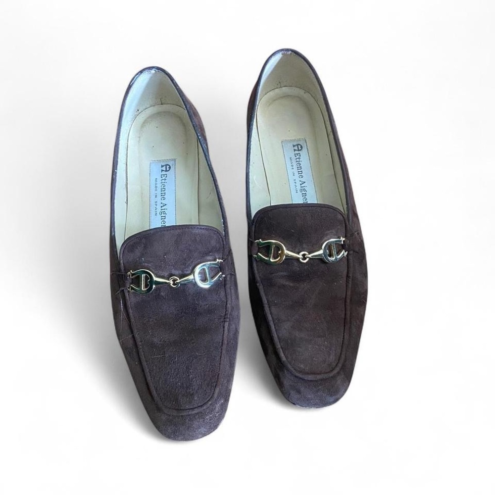 Etienne Aigner Brown Loafers Slip-Ons